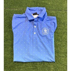 Sunday Swagger polo mens large blue green palmera lighweight breathable golf 42